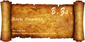 Bach Zsanett névjegykártya