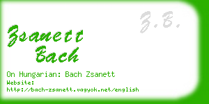 zsanett bach business card